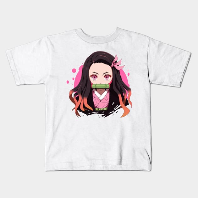 nezuko Kids T-Shirt by skatermoment